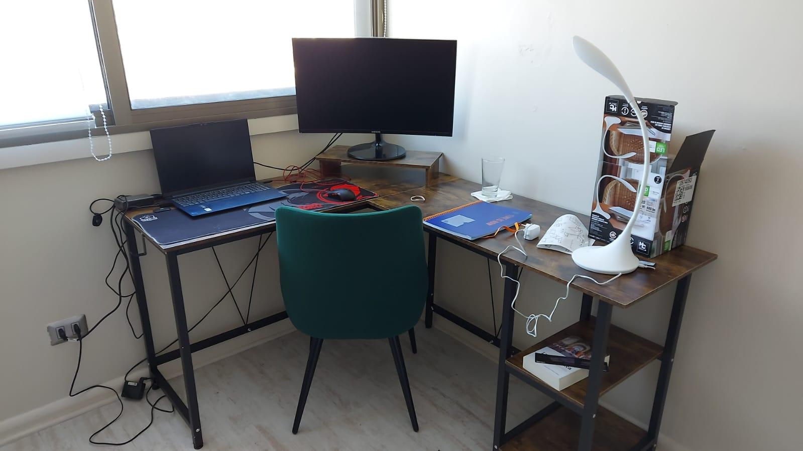 Foto de un cliente: Escritorio Esquinero Metal Oficina 150x48x75cm En Forma L