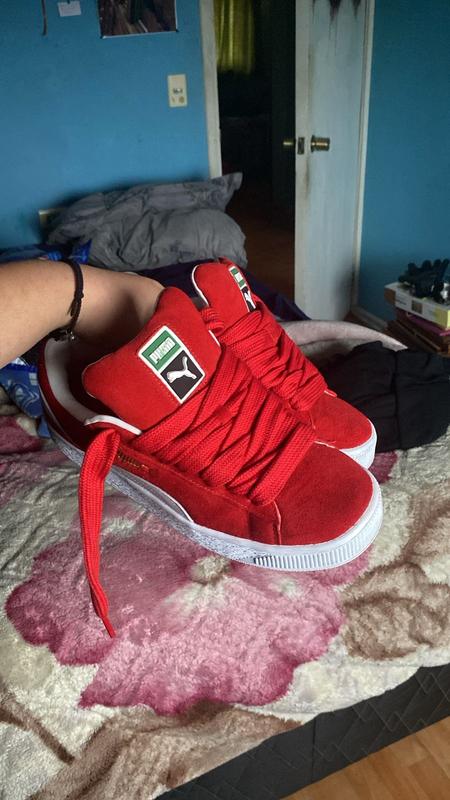 Suede Xl Zapatos Puma One Rojas Tenis Puma Suede Xl Mujer Rojas