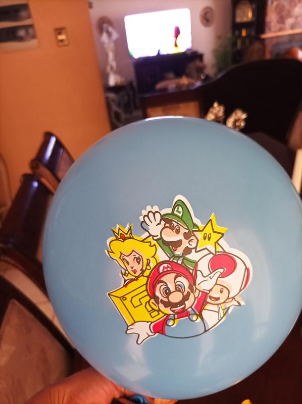 GENERICO Set de Globos látex temática Mario Bros para cumpleaños