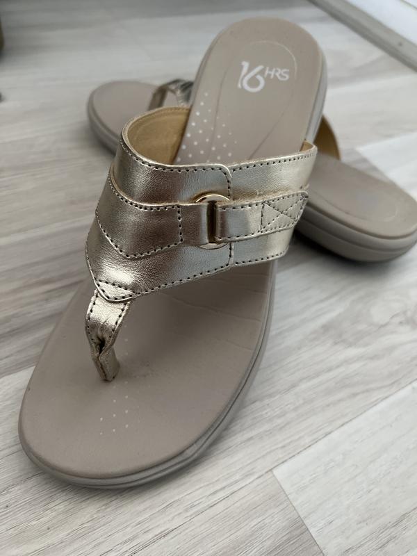 16 HRS 16 hrs Sandalia mujer cuero amarillo