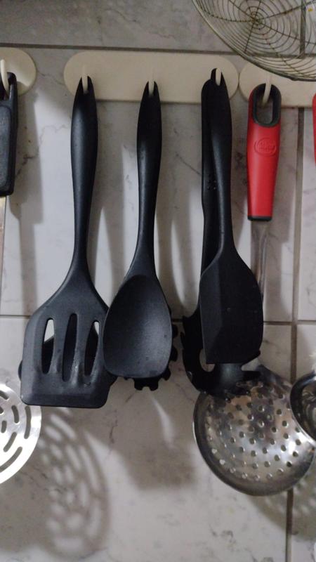 Set 12 Utensilios De Cocina Silicona Negro Simplit— Melollevo