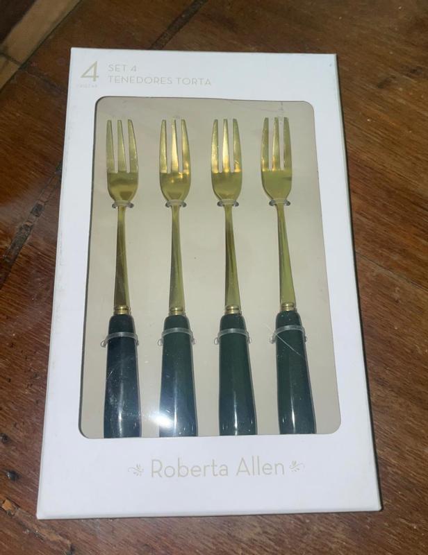 Set 4 Tenedores Postre Toscana Negro Roberta Allen ROBERTA ALLEN
