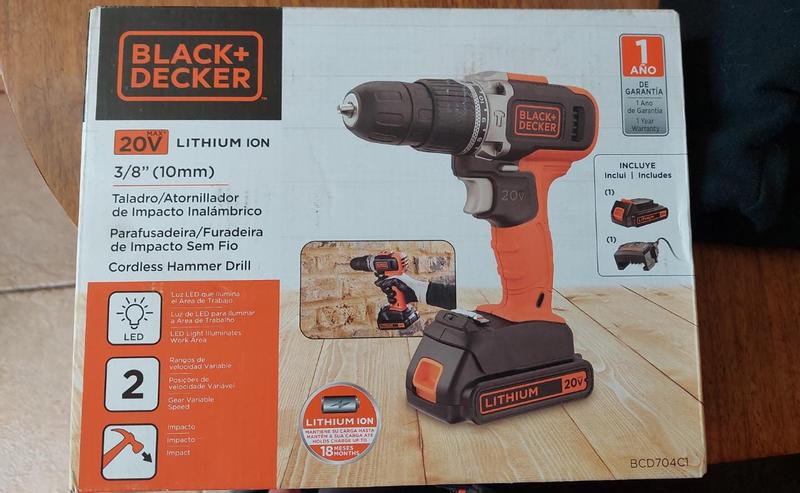  Black + Decker - Taladro inalámbrico (20 V MAX