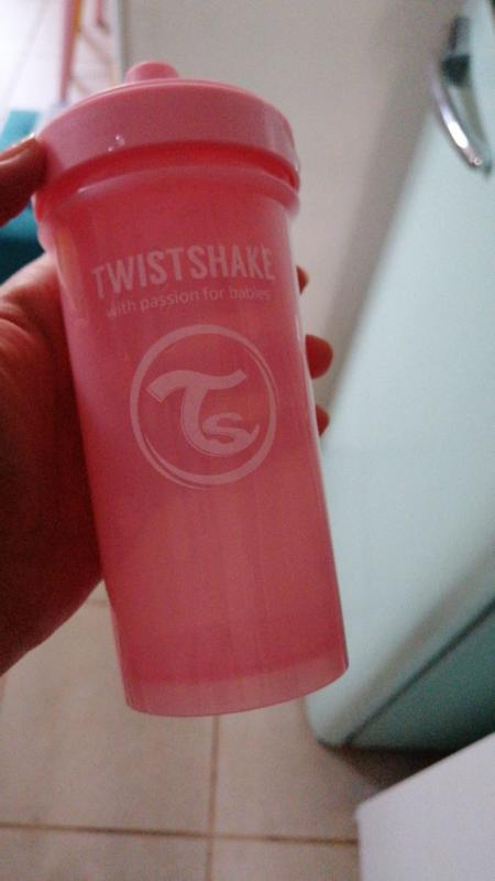 Vaso Twistshake Kid Cup 360ml 12+m rosado pastel