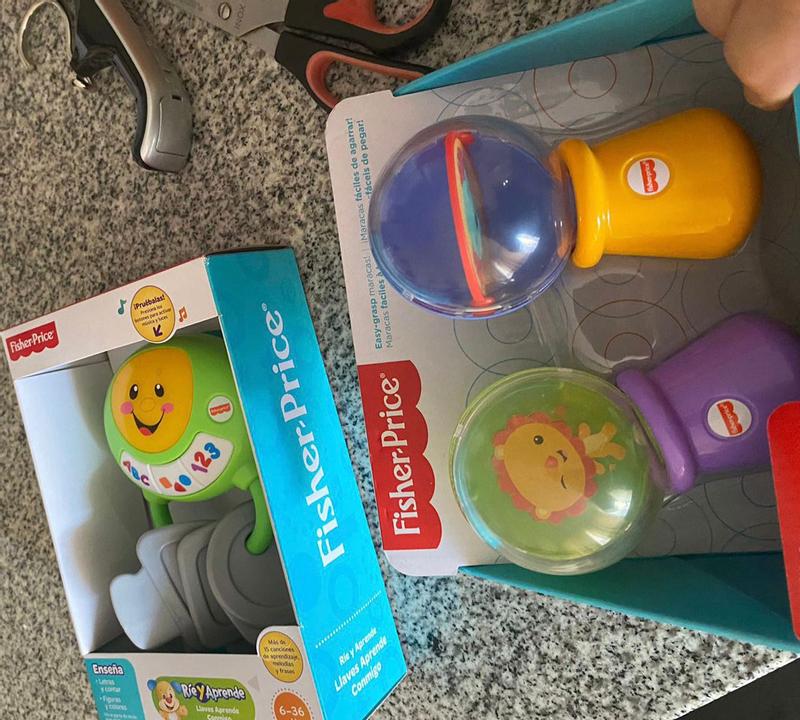 Fisher-Price Ríete Y Aprende Llaves Contar Y Ve, Juguete Con Canciones, Sonidos De Coche Y Mordedores, Para Bebés De 6 A 36 Meses (GRF22)