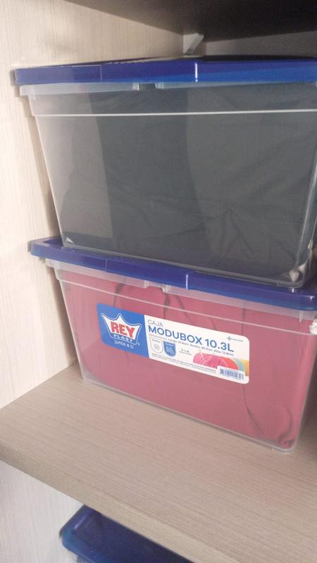 Caja organizadora 10 litros 38x26x13 cm azul