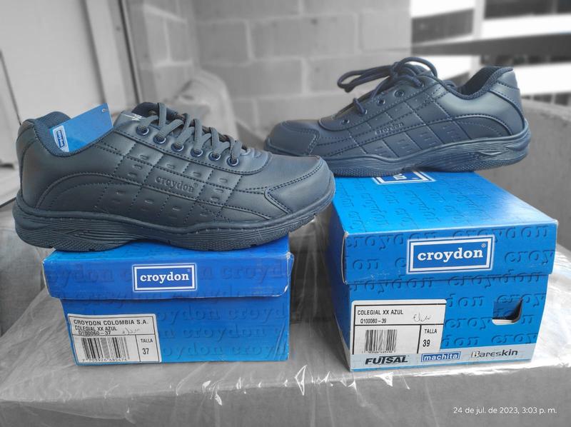 Tenis escolares colegial xx azul unisex CROYDON falabella