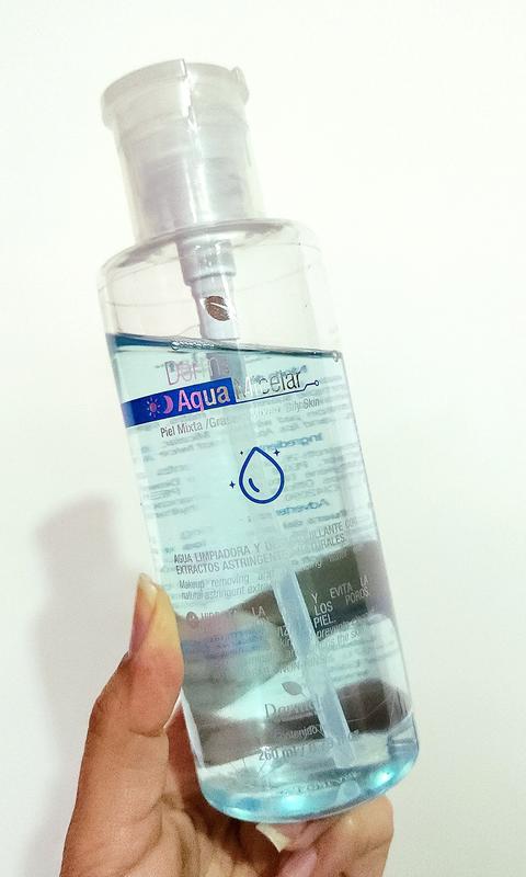 Agua Micelar para Piel grasa - Mixta Dermclar Aqua Micelar 260 ML +  obsequio Beauty blender / Balaca DERM CLAR