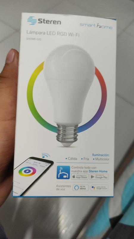 Foco LED Wi-Fi RGB+W multicolor de 10 W - Steren Colombia