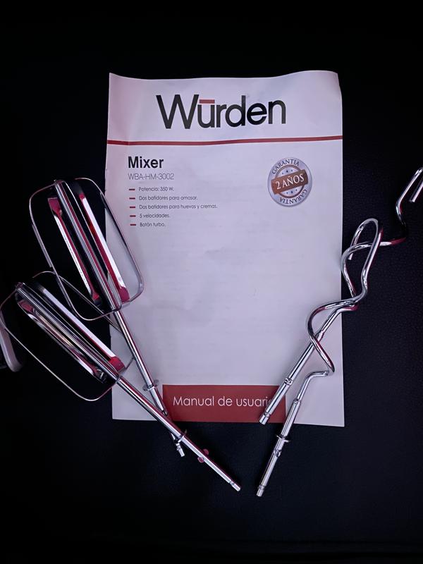 WURDEN Batidora Manual 350 W Acero Inox Wurden Wba-Hm-3002