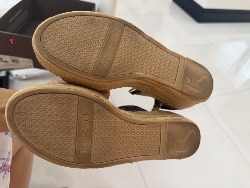 Espadrilles Plates Franco Sarto En Cuir/Suède - Marron/Beige, Taille 38, Occasion Décontractée