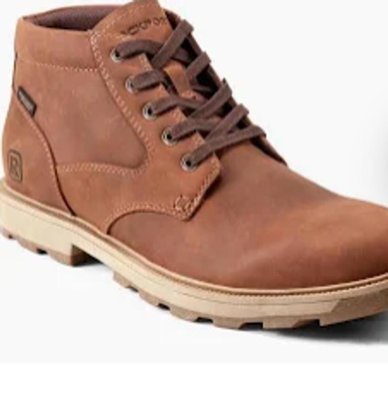 Rockport Stivaletti Uomo Impermeabili Rugged Bucks - Caviglia Alta, Pelle, Colore Boston Tan, Taglia 6.5 W US, Tecnologia TruTech, Plantare EVA - 2
