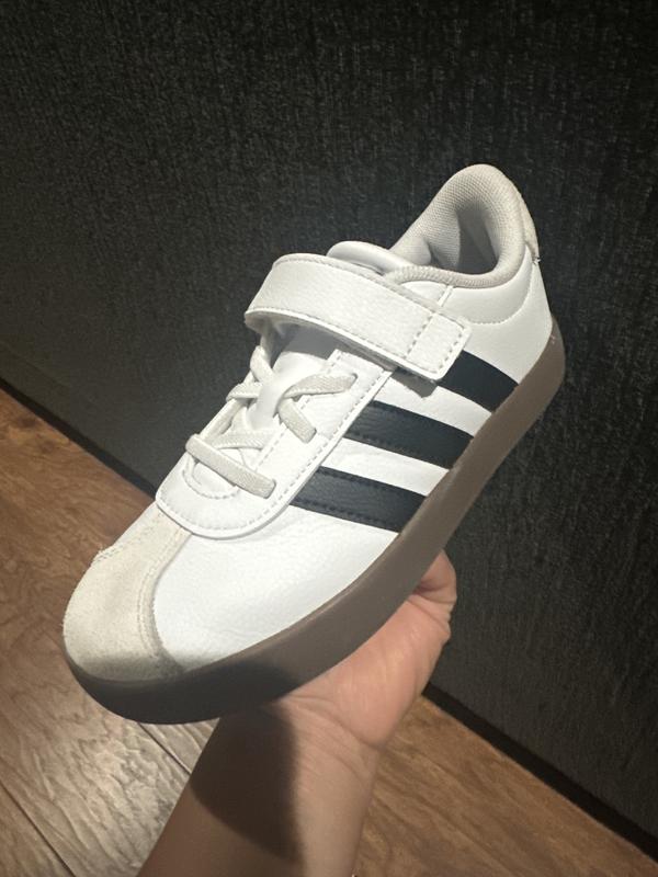adidas gazelle silver green womens adidas VL Court 3.0 - Kids 12.0 / Black/White/Gum main image 1