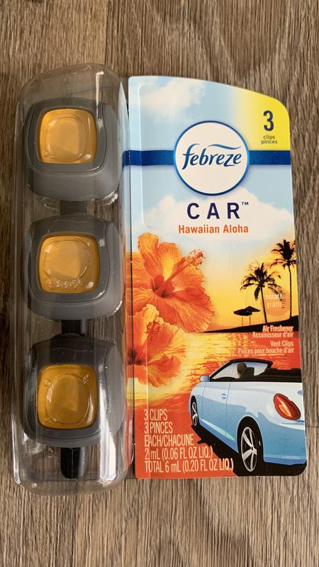 Febreze Car Odor-Fighting Air Freshener Vent Clip with Gain Scent,  Original, 1 count