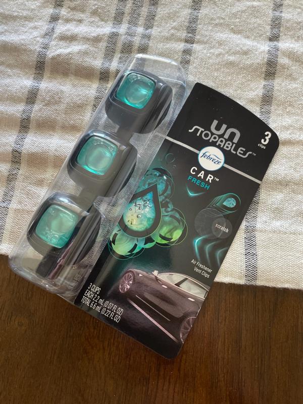 Febreze Unstopables Car Vent Clips 3 count!