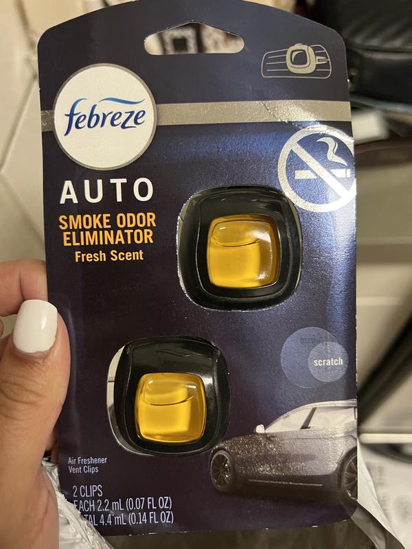 febreze for cigarette smoke Buy Febreze Odor-Fighting Auto Air Freshener, Vent Clip, Smoke Odor  Fighter, 1ct from Dollar General