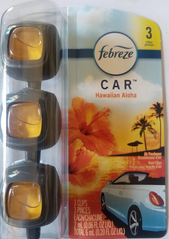 Febreze CAR Vent Clips Air Freshener, Vanilla Latte, 0.06 fl oz