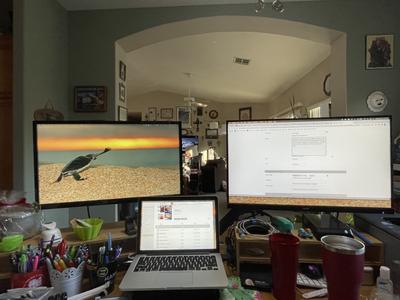 All set up, please ignore the mess.