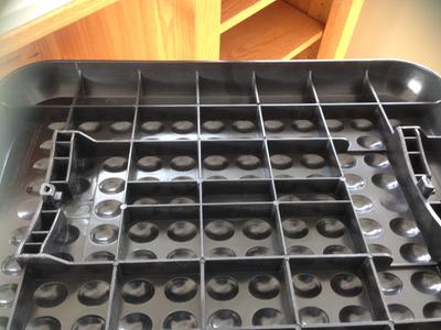 bottom of foot rest with both attachments broken