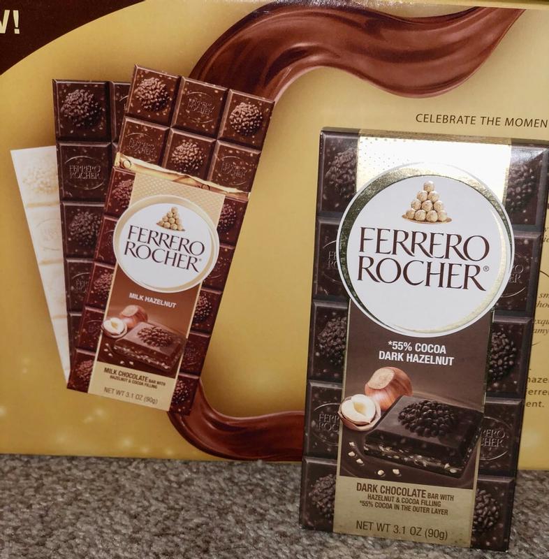Is it Lactose Free Ferrero Rocher 55% Dark Chocolate Bar With Hazelnut &  Cocoa Filling