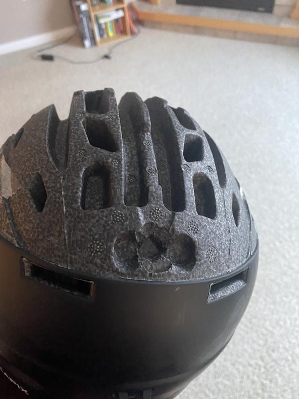 Where screw came out of the styrofoam