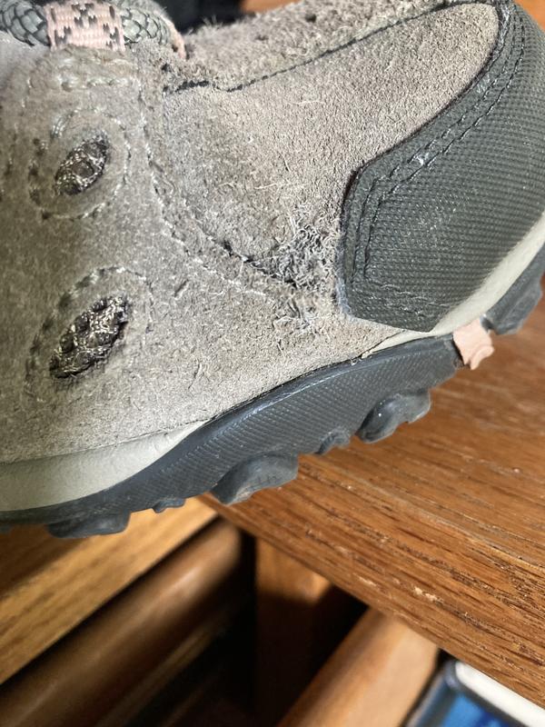 right side of left shoe.