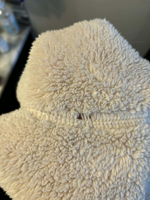 Poor quality you can see the stitch doesn't cover the two pieces