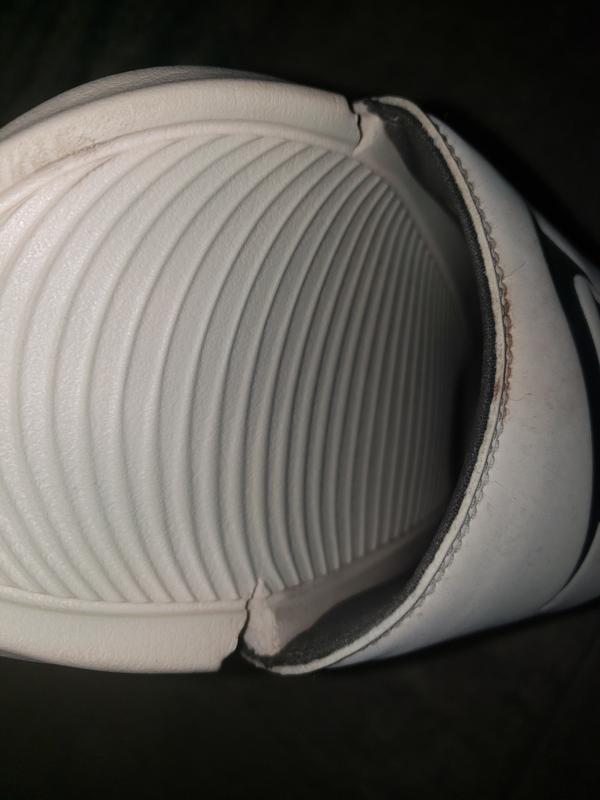 These split cause them to food under & cause a tripping hazard.