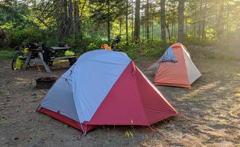 My msr 2 man and buddies Marmot 1 man