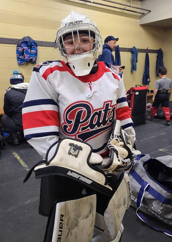 My Goalie ready to rock and roll!