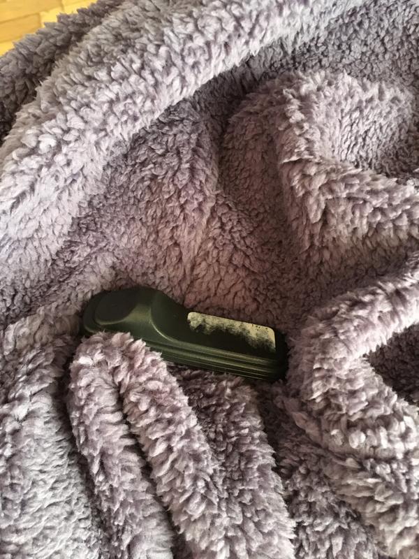 Showing security pin left on