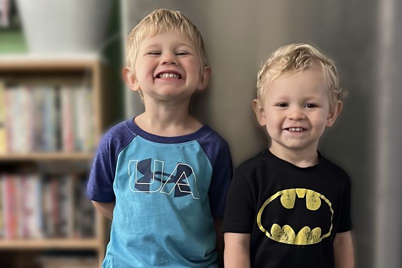 My 3-year-old son wearing size 3T. Perfect fit