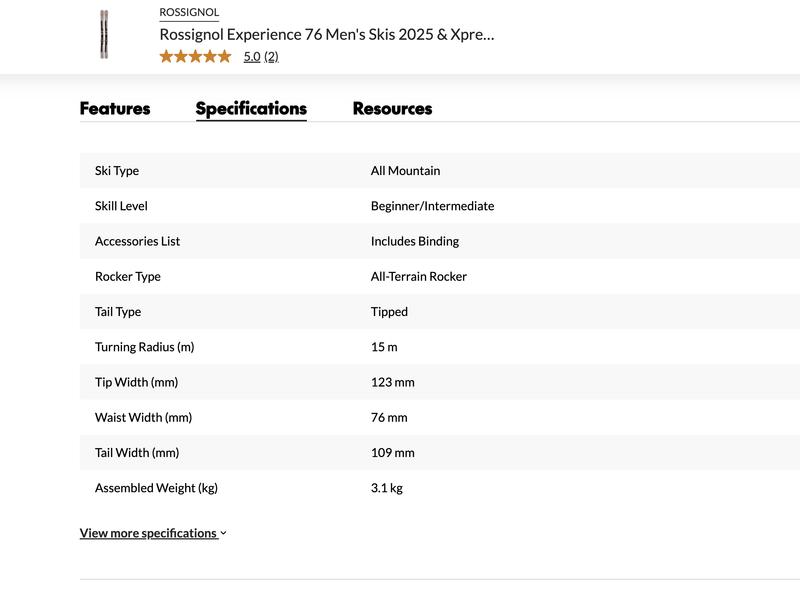 as it shows in the description and in my online receipt , it shows it includes the ski AND the bindings