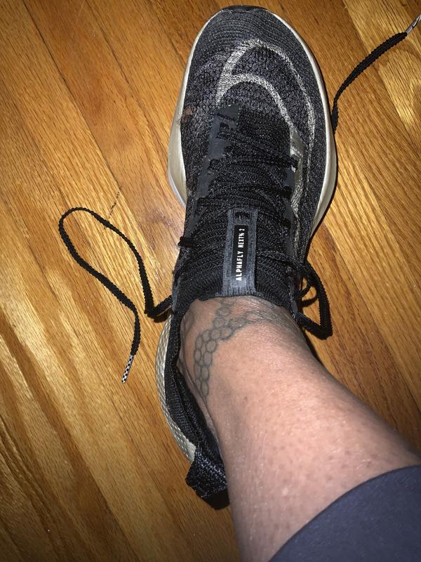 Right shoe with hole