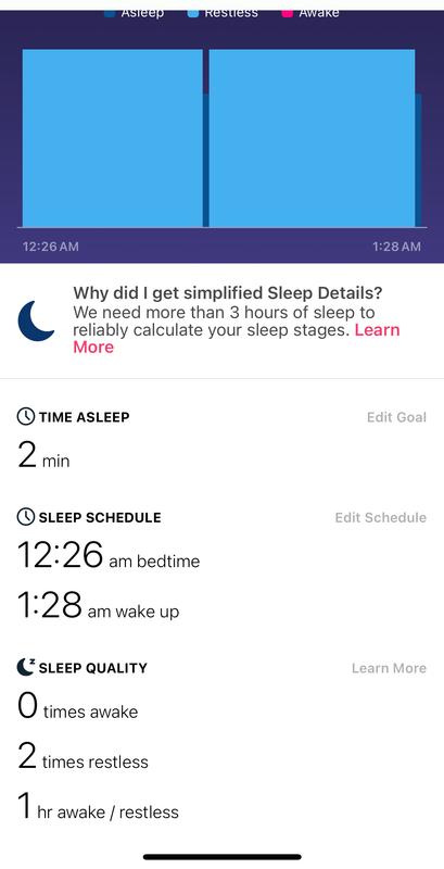 Time asleep: 2 min 🤔