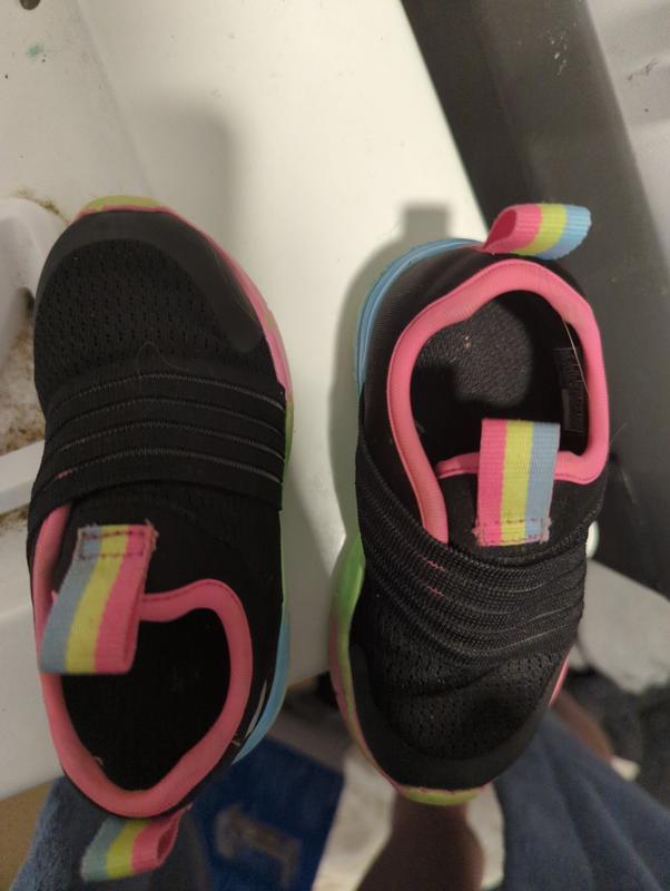 Very little stretch to fit the child's foot in without a struggle