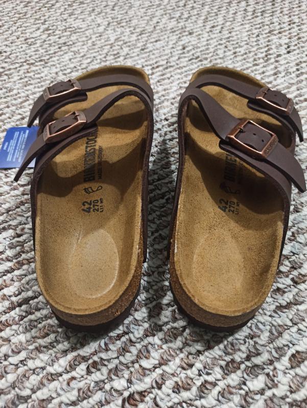 This is size 42. My husband wearing size 10.5 in a rubber shoes.