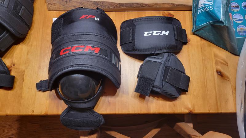 Old versus new knee pads.