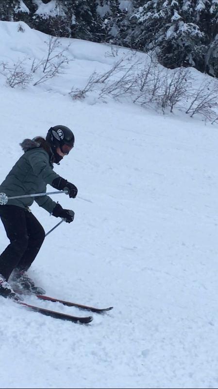 Woman skiing