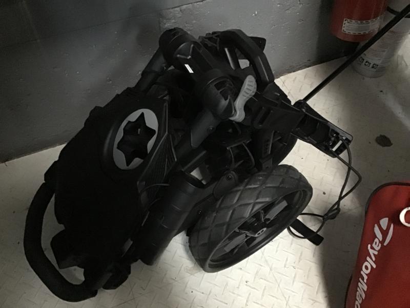 Folded down for storage