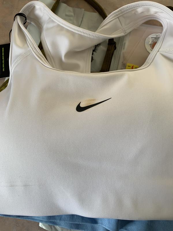 Nike Brassière Swoosh DFADV - Blanc Cassé/Gris