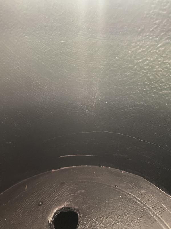 Hairline crack in base