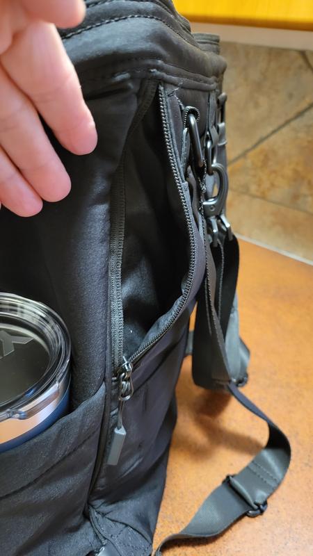 I keep my phone in this padded back pocket