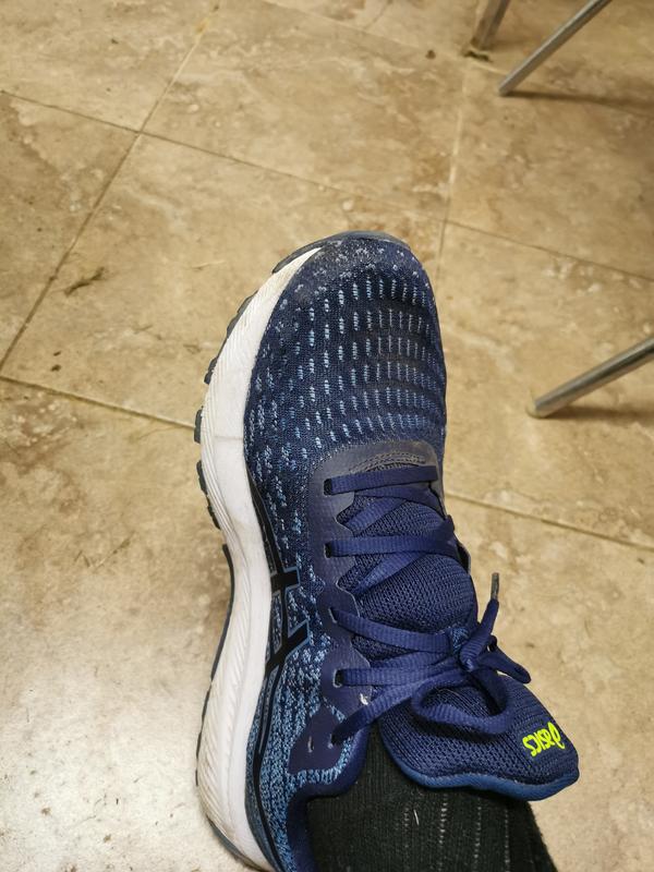 Lace holes too far apart.