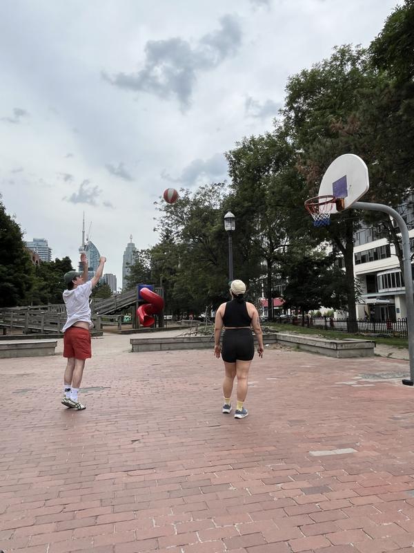Us playing ball in toronto