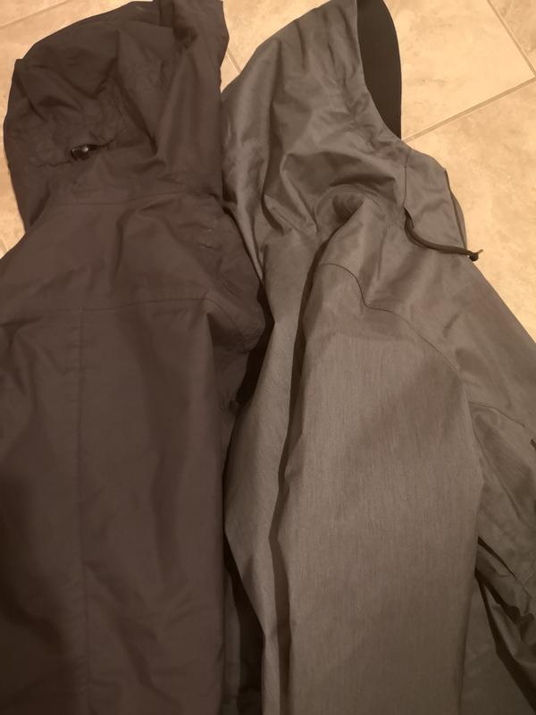 My old black jacket on the left, this jacket is actually dark grey on the right