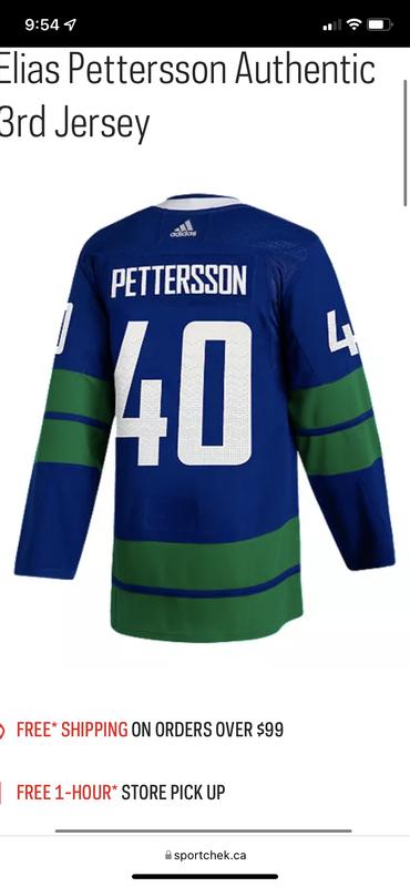 PRO-54 ELIAS PETTERSSON VANCOUVER CANUCK 3rd ADIDAS CLIMALITE