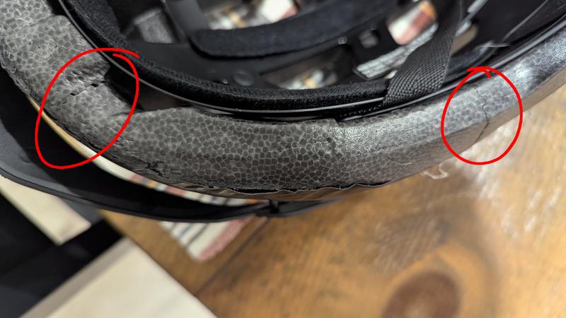 Cracks in the foam