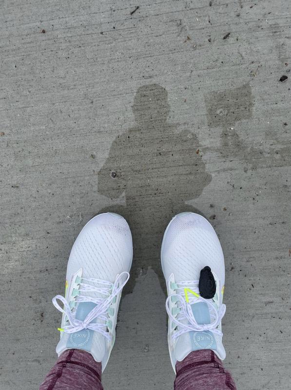 Rain in the pouring rain and the shoes kept my feet pretty and and they’re still clean!