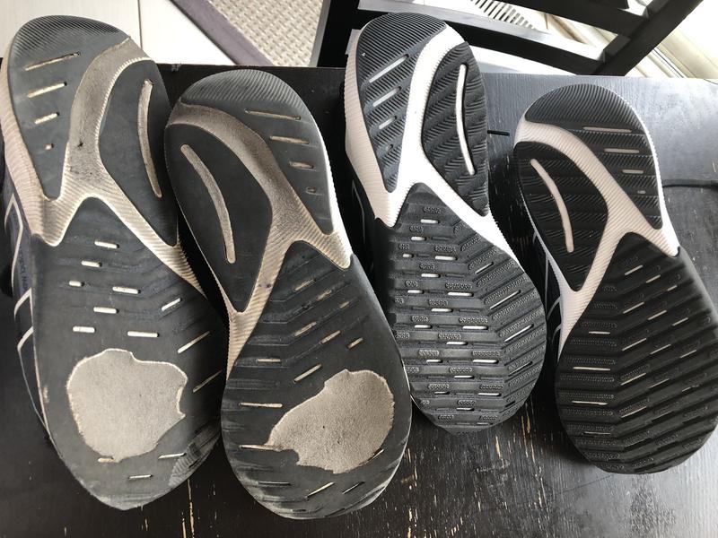 New shoes on the right.